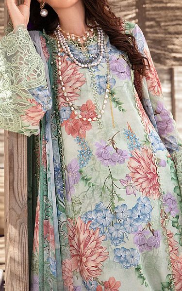 Maria B Ash White Cambric Suit | Pakistani Dresses in USA- Image 2