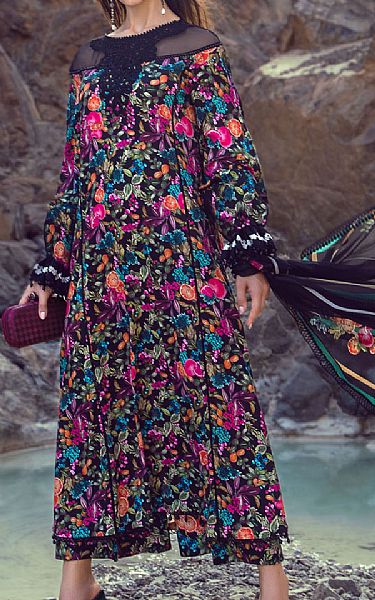 Maria B Black Cambric Suit | Pakistani Dresses in USA- Image 1
