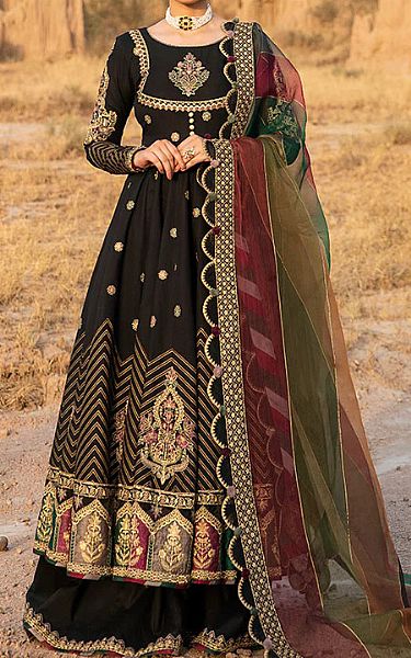 Maria Osama Khan Black Lawn Suit | Pakistani Dresses in USA- Image 1