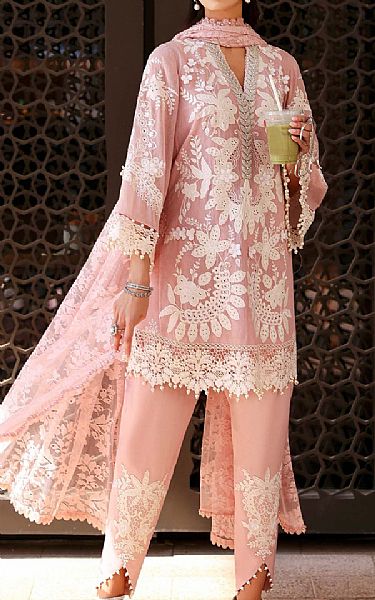 Maria B Pink/Off White Lawn Suit | Pakistani Lawn Dress in USA- Image 1