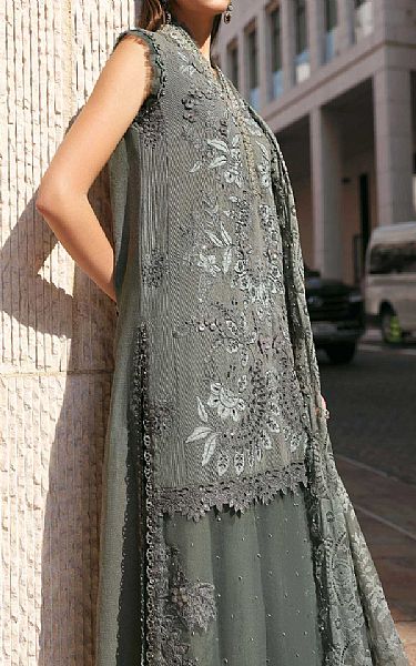 Maria B Dusty Grey Lawn Suit | Pakistani Lawn Dress in USA- Image 2