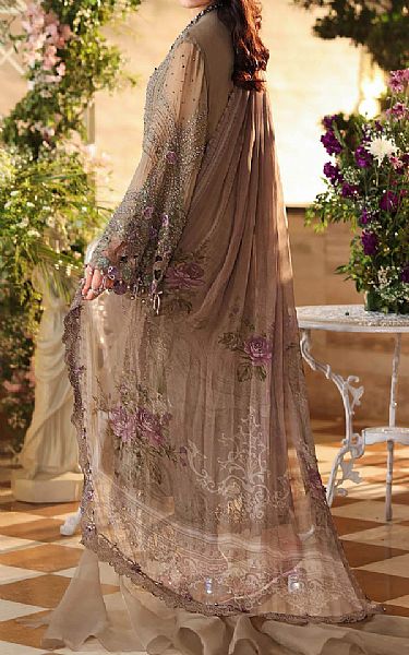 Maria B Pastel Brown Chiffon Suit | Pakistani Embroidered Chiffon Dresses USA- Image 2