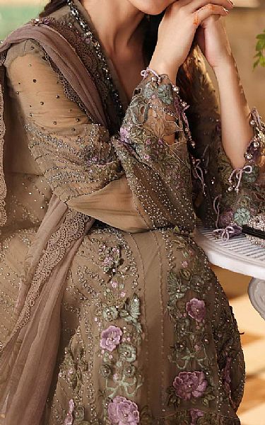Maria B Pastel Brown Chiffon Suit | Pakistani Embroidered Chiffon Dresses USA- Image 3