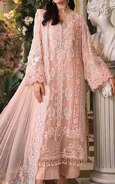 Maria B Pink Chiffon Suit | Pakistani Embroidered Chiffon Dresses USA- Image 1