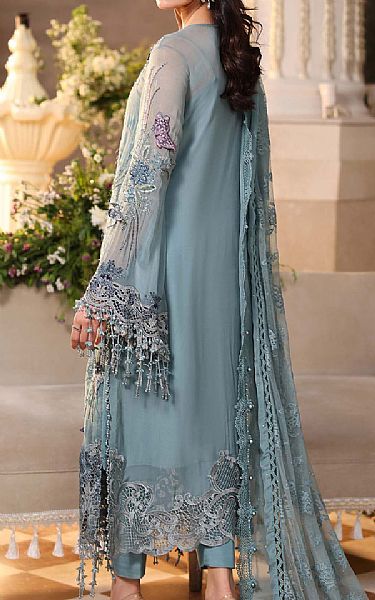 Maria B Cadet Grey Chiffon Suit | Pakistani Embroidered Chiffon Dresses USA- Image 2