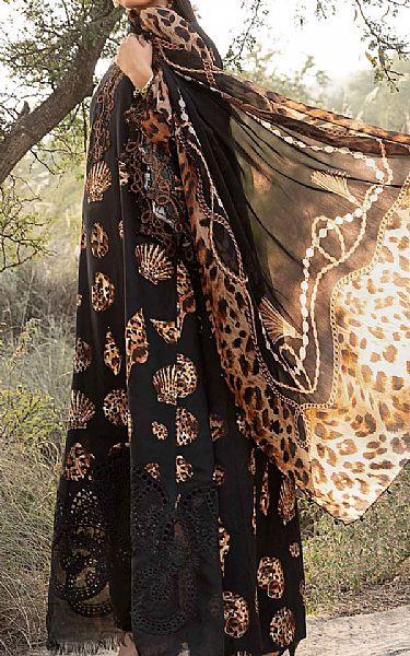 Maria B Black Linen Suit | Pakistani Winter Dresses in USA- Image 2