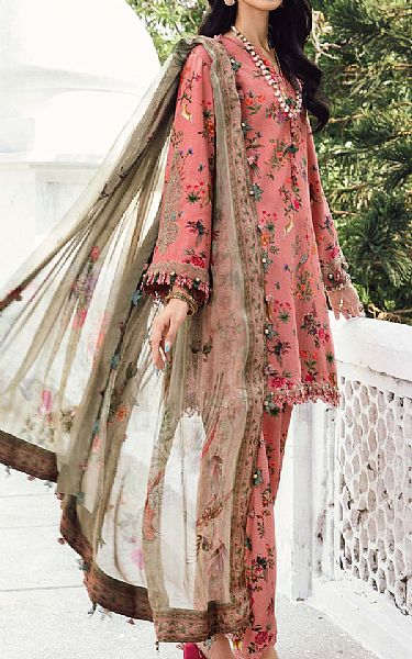 Maria B Pink Linen Suit | Pakistani Winter Dresses in USA- Image 2