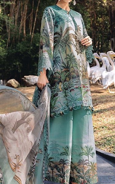 Maria B Sea Green Lawn Suit | Pakistani Lawn Dress in USA- Image 1