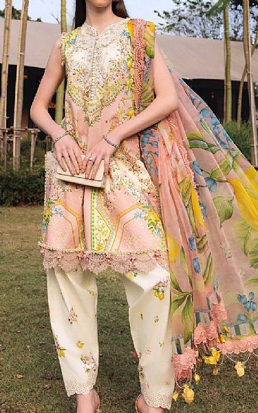Maria B Cavern Pink Lawn Suit | Pakistani Lawn Dress in USA- Image 1