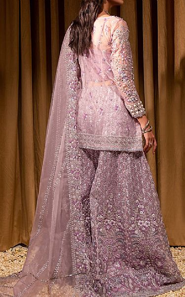 Maria Osama Khan Lavender Organza Suit | Pakistani Embroidered Chiffon Dresses USA- Image 2
