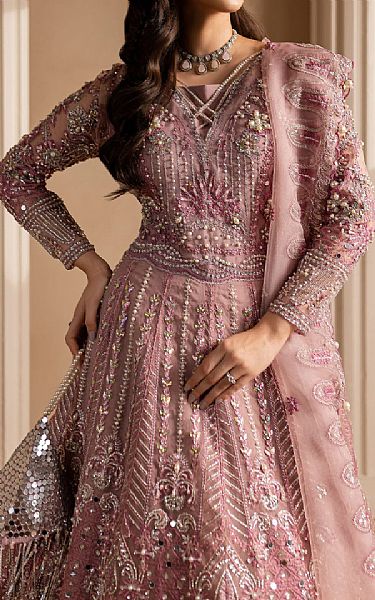 Maria Osama Khan Brandy Rose Organza Suit | Pakistani Embroidered Chiffon Dresses USA- Image 3