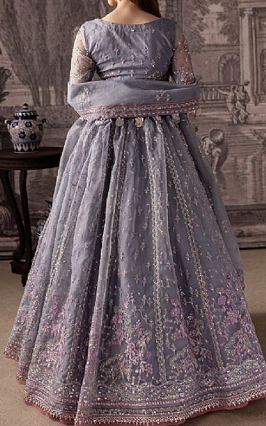Maria Osama Khan Santa Grey Organza Suit | Pakistani Embroidered Chiffon Dresses USA- Image 2