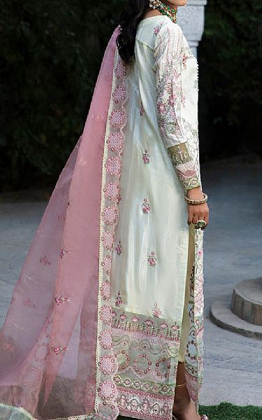 Maria Osama Khan Off White Grip Suit | Pakistani Embroidered Chiffon Dresses- Image 2