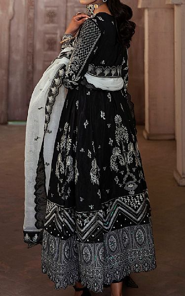 Maria Osama Khan Black Grip Suit | Pakistani Embroidered Chiffon Dresses- Image 2