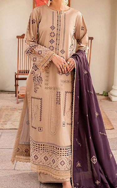 Marjjan Ivory Linen Suit | Pakistani Winter Dresses- Image 1