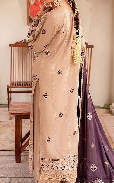 Marjjan Ivory Linen Suit | Pakistani Winter Dresses- Image 2