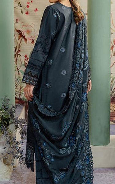 Marjjan Midnight Blue Karandi Suit | Pakistani Winter Dresses- Image 2