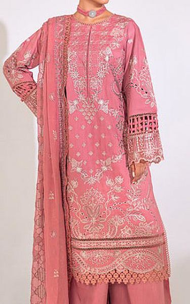 Marjjan Brink Pink Silk Suit | Pakistani Winter Dresses- Image 1