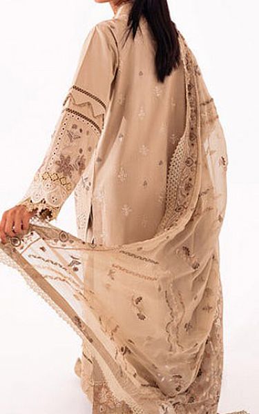 Marjjan Ivory Silk Suit | Pakistani Winter Dresses- Image 2