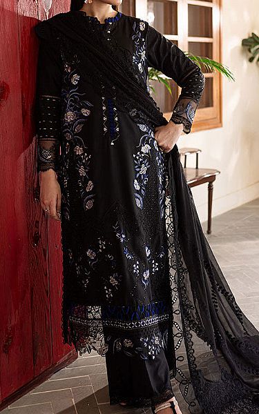 Marjjan Black Viscose Suit | Pakistani Winter Dresses in USA- Image 1