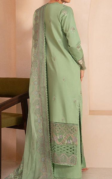 Marjjan Pistachio Green Viscose Suit | Pakistani Winter Dresses in USA- Image 2