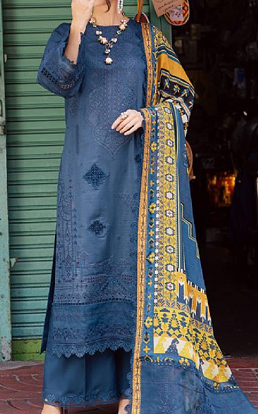 Marjjan Pickled Bluewood Lawn Suit | Pakistani Lawn Dress in USA- Image 1