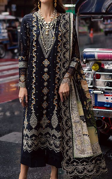 Marjjan Black Lawn Suit | Pakistani Lawn Dress in USA- Image 1