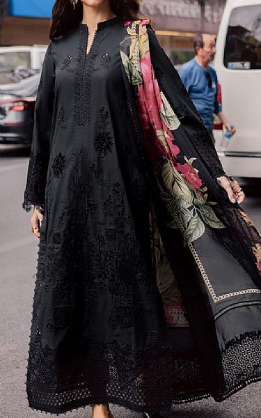 Marjjan Black Lawn Suit | Pakistani Lawn Dress in USA- Image 1