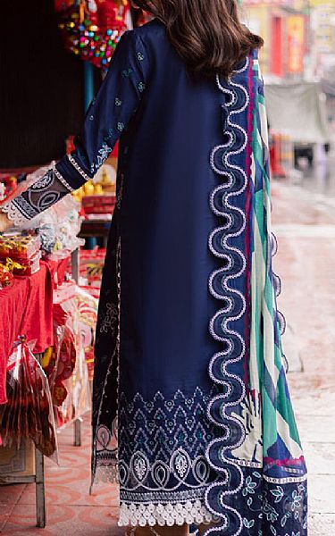 Marjjan Navy Blue Lawn Suit | Pakistani Lawn Dress in USA- Image 2