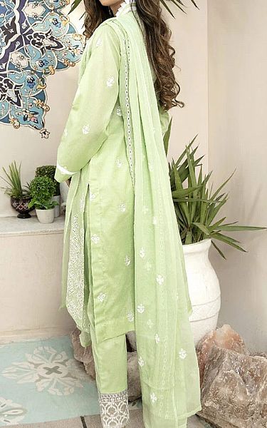 Marjjan Light Green Lawn Suit | Pakistani Dresses in USA- Image 2