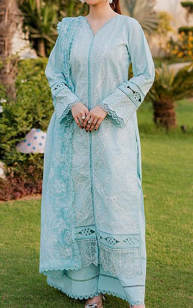 Marjjan Light Blue Lawn Suit | Pakistani Lawn Dress in USA- Image 1