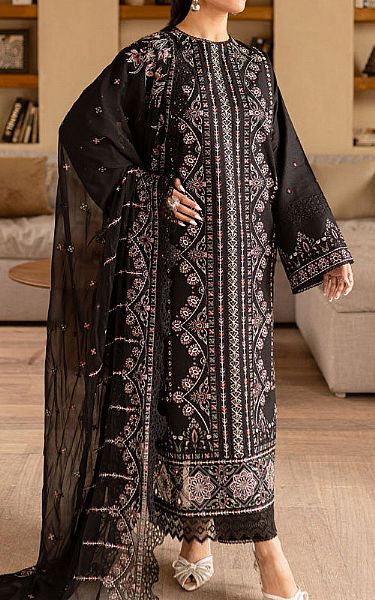 Marjjan Black Lawn Suit | Pakistani Lawn Dress in USA- Image 1