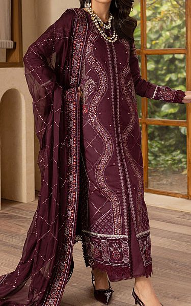 Marjjan Redwood Lawn Suit | Pakistani Lawn Dress in USA- Image 1