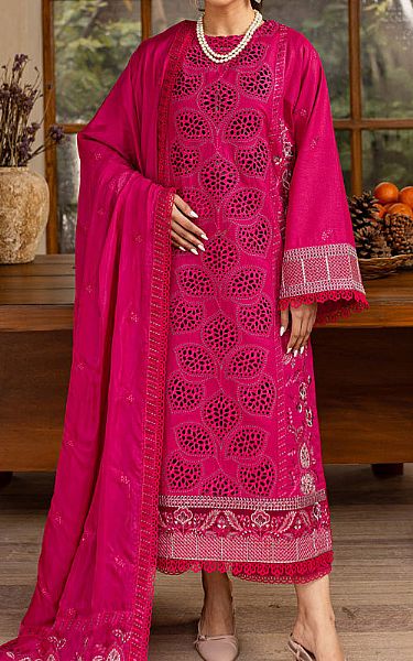 Marjjan Hot Pink Lawn Suit | Pakistani Lawn Dress in USA- Image 1