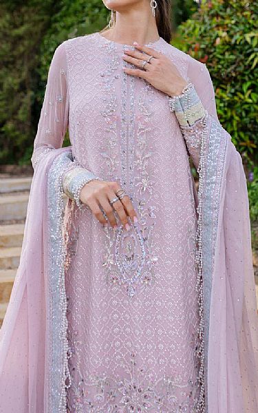Marjjan Lilac Chiffon Suit | Pakistani Embroidered Chiffon Dresses USA- Image 3