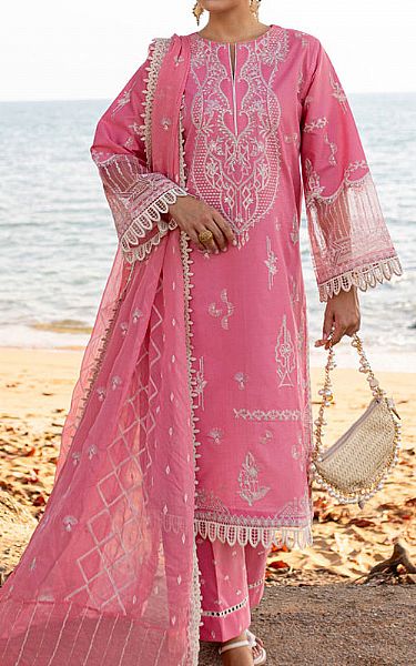 Marjjan Pink Lawn Suit | Pakistani Lawn Dress in USA- Image 1