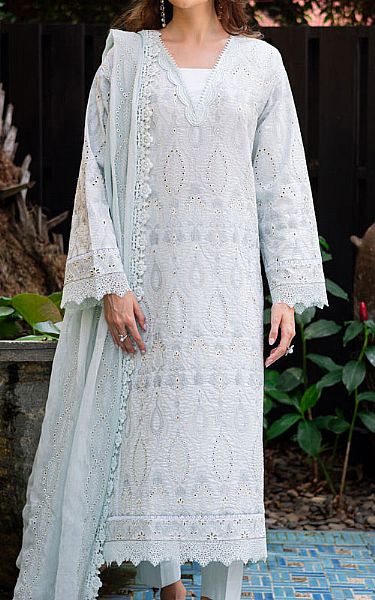 Marjjan Sky Blue Lawn Suit | Pakistani Lawn Dress in USA- Image 1