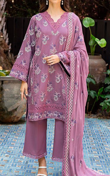 Marjjan Lavender Lawn Suit | Pakistani Lawn Dress in USA- Image 1