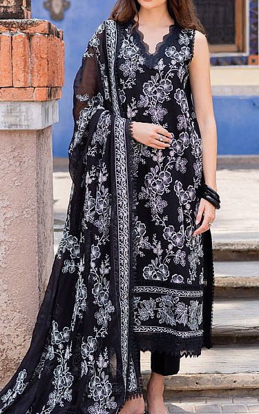 Marjjan Black Lawn Suit | Pakistani Lawn Dress in USA- Image 1