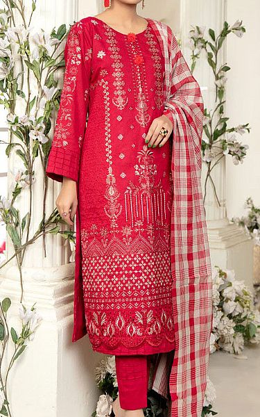Marjjan Magenta Wool Suit | Pakistani Dresses in USA- Image 1
