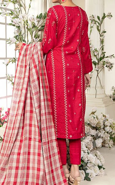Marjjan Magenta Wool Suit | Pakistani Dresses in USA- Image 2