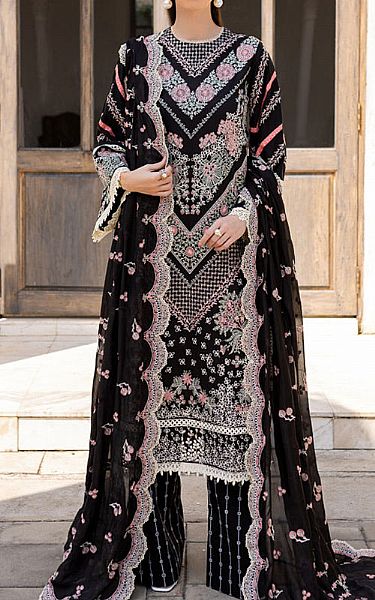 Marjjan Black Lawn Suit | Pakistani Lawn Dress in USA- Image 1