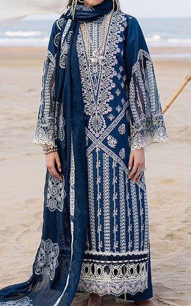 Marjjan Blue Lawn Suit | Pakistani Lawn Dress in USA- Image 1