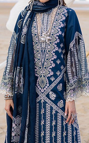 Marjjan Blue Lawn Suit | Pakistani Lawn Dress in USA- Image 2