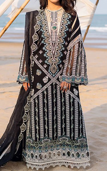 Marjjan Black Lawn Suit | Pakistani Lawn Dress in USA- Image 1
