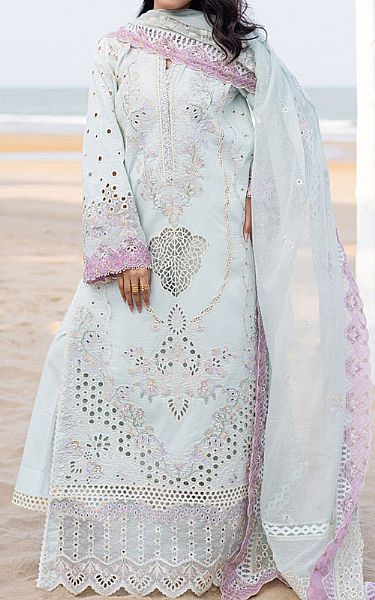 Marjjan Sky Blue Lawn Suit | Pakistani Lawn Dress in USA- Image 1