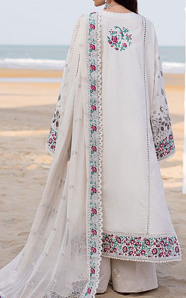 Marjjan Off-white Lawn Suit | Pakistani Lawn Dress in USA- Image 2