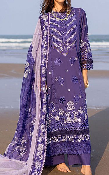 Marjjan Purple Lawn Suit | Pakistani Lawn Dress in USA- Image 1