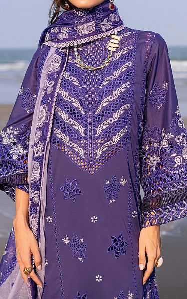 Marjjan Purple Lawn Suit | Pakistani Lawn Dress in USA- Image 2