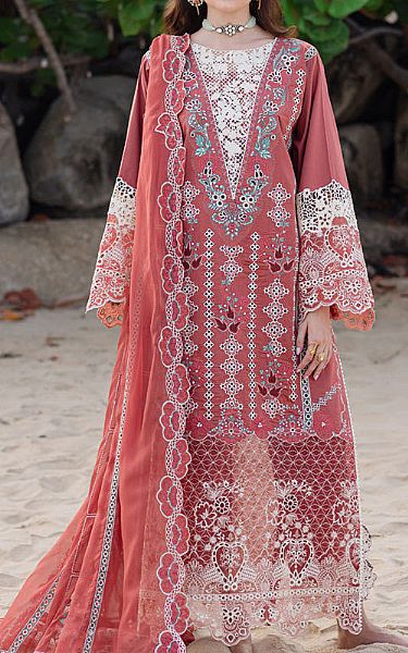 Marjjan Tea Pink Lawn Suit | Pakistani Lawn Dress in USA- Image 1